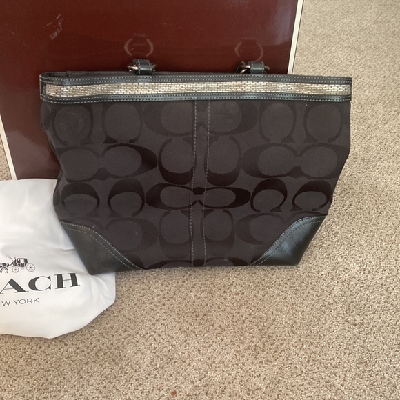 Black Coach Handbag - Picture 2 of 3